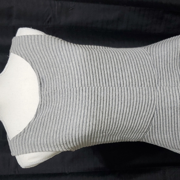 Loft ribbed gray sleeveless dress - Picture 2 of 6